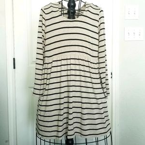 Soma gray black stripe tunic top